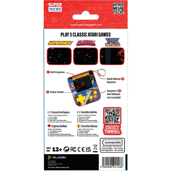 Evercade Super Micro Asteroids Keychain Gamer - Retro konzola - Obrázok 295K000K01
