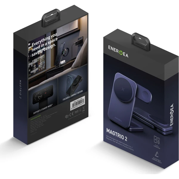 ENERGEA MagTrio 2 MagSafe 3v1 (Qi2) 25W nabíjačka indigovo modrá - Nabíjačky - Obrázok 295f5fd5b0de422bbaa397e20d552f0c