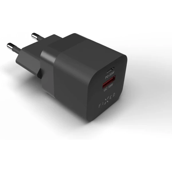 FIXED Mini nabíjačka s USB-C a USB-A výstupom PD 20W a QC 3.0 čierna - Nabíjačky - Obrázok 298696757cdc40e0bb7ac96dd0a27d90