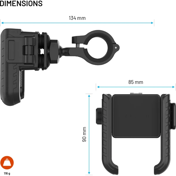 FIXED Bikee Anti-Shock univerzálny držiak na motorku a bicykel čierny - Držiaky - Obrázok 298c1fd8cbc0413096fc6c9cf18032b7