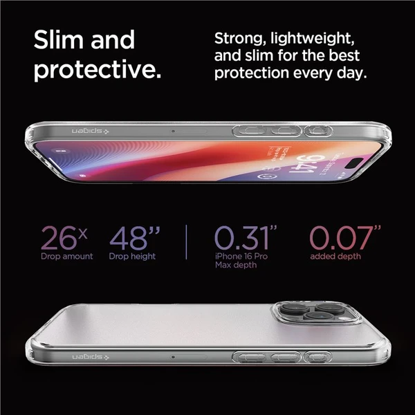 Spigen Ultra Hybrid kryt iPhone 16 Pro Max frost clear - Puzdra - Obrázok 299ae1363957409f96c104d7107b893f