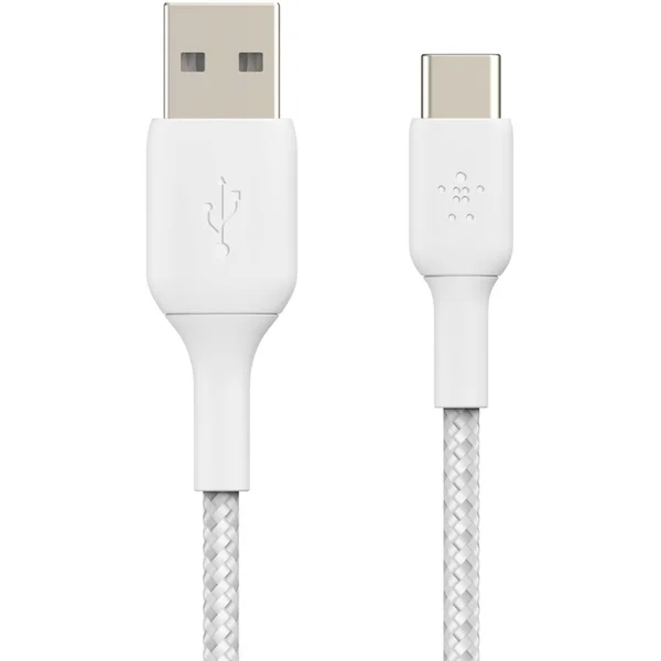 Belkin BOOST Charge Braided USB-C/USB-A odolný kábel, 1m, biely - Káble a redukcie - Obrázok 29C9400301