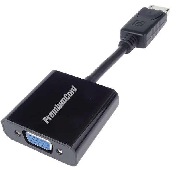 PremiumCord DisplayPort/VGA redukcia 0,15m čierna - Káble a redukcie - Hlavný obrázok