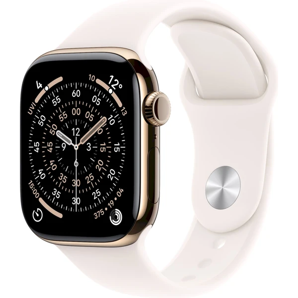 Apple Watch Series 11 Cellular (46mm) Zlatý Titan so svetlo rumeným športovým remienkom M/L - Inteligentné hodinky - Hlavný obrázok