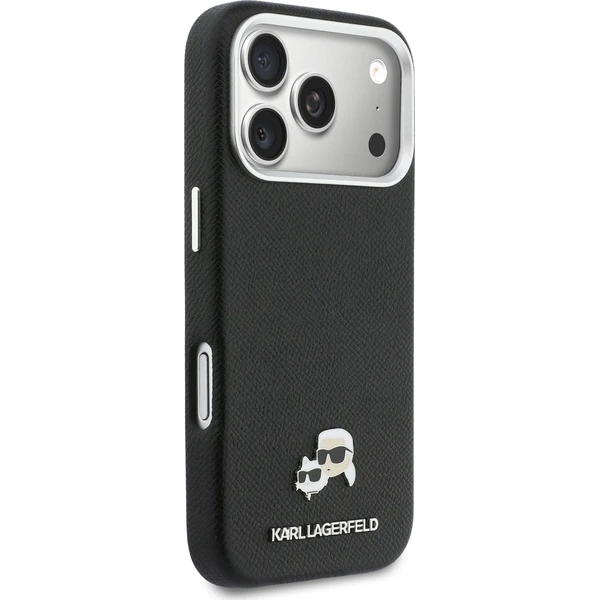 Karl Lagerfeld PU Karl a Choupette Heads Pins MagSafe kryt iPhone 17 Pro Max čierny - Puzdra - Obrázok 29b64a1dd08a40ad9ffecaa07b89058d
