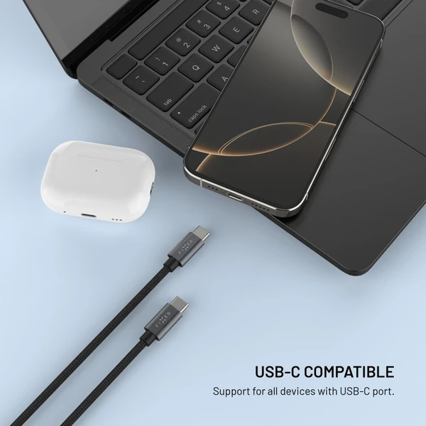 FIXED Power Watch kábel USB-C/USB-C a Apple/Samsung Watch nabíjačkou, 1,5 m, PD 60W šedý - Káble a redukcie - Obrázok 29c7fa0e997f4b89af9c6f10840af002