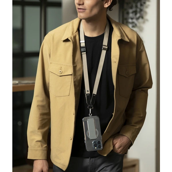 UNIQ Vista 2v1 popruh na ruku a krk čierny - Popruhy a crossbody - Obrázok 2A32000O01