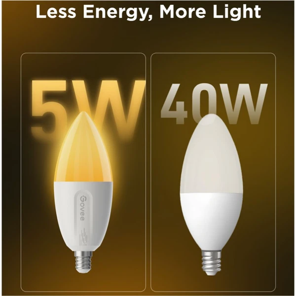 Govee Smart žiarovka RGBWW 5W-50W 400lm E14 Long Life 2ks Matter - Žiarovky - Obrázok 2AQK000K01