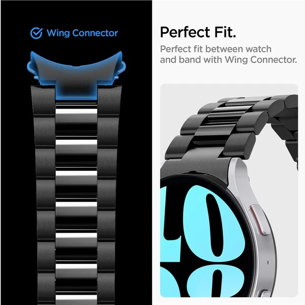 Spigen Modern Fit 316L Band remienok Samsung Galaxy Watch6 44mm čierny - Remienky - Obrázok 2AV3000N01