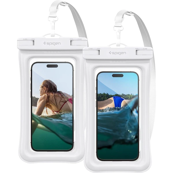 Spigen Aqua Shield Floating vodeodolné púzdro A610 2 Pack biele - Puzdra - Hlavný obrázok