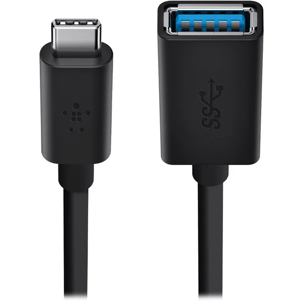 Belkin USB-C/USB-A redukcia 0,15m čierna - Káble a redukcie - Obrázok 2BHE000101