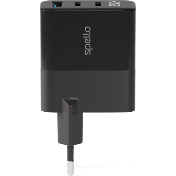 Spello ForceBoost Display GaN 65W nabíjací adaptér čierny - Nabíjačky - Obrázok 2BIE000O01