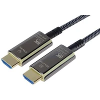 PremiumCord HDMI 2.1/HDMI 2.1 optický kábel s ethernetom 8K 10m čierny/biely - Káble a redukcie