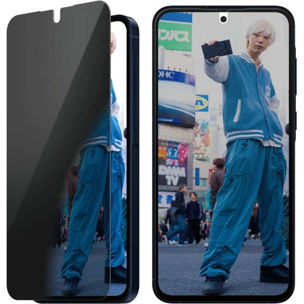 PanzerGlass® Privacy sklo Samsung Galaxy A56 5G s inštalačným rámčekom - Ochranné fólie a sklo - Hlavný obrázok