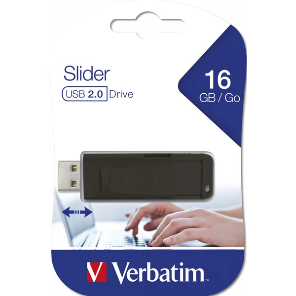 VERBATIM USB Flash Disk Store 'n' Go SLIDER 16GB čierny - Flashdisky - Obrázok 2C63000O01