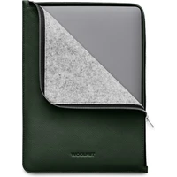 Woolnut kožené puzdro Folio pre MacBook Air 13"/MacBook Pro 14"/MacBook Pro 13 tmavozelené - Puzdra