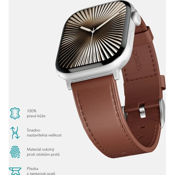Epico Watch kožený remienok pre Apple Watch 42/44/45/46/49mm hnedý - Remienky - Obrázok 2CML000K01