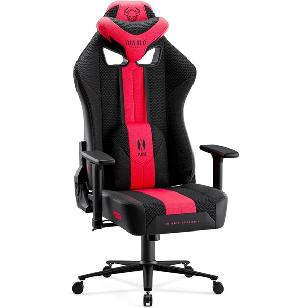 Diablo X-Player 2.0 King Size látková herná stolička karmínovo-antracitová - Stoličky - Obrázok 2DCG000K01