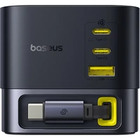 Nabíjacia stanica Baseus Super GaN Charger 100W, 3x USB-C, USB-A 1m kábel čierna - Nabíjačky