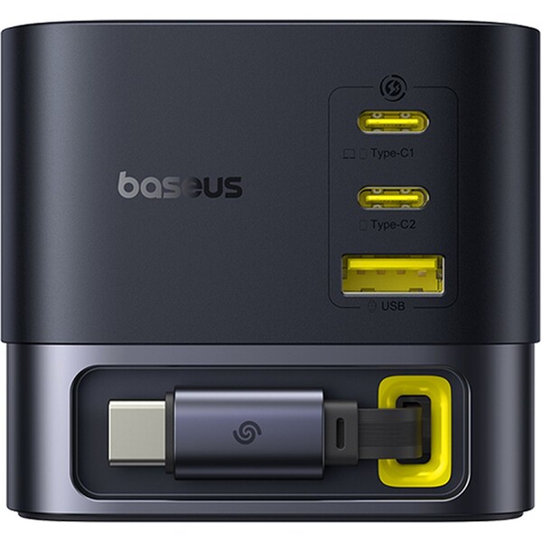 Baseus Super GaN Charger nabíjacia stanica 100W, 3xUSB-C, USB-A 1m kábel čierna
