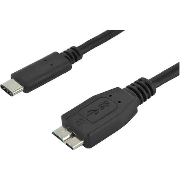 PremiumCord USB-C/MicroUSB-B napájací kábel 2,5W 0,6m čierny - Káble a redukcie - Hlavný obrázok