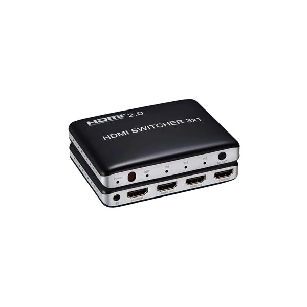 PremiumCord 4K@60hz HDMI switch 3:1 plastový s diaľkovým ovládačom - Ostatné - Hlavný obrázok