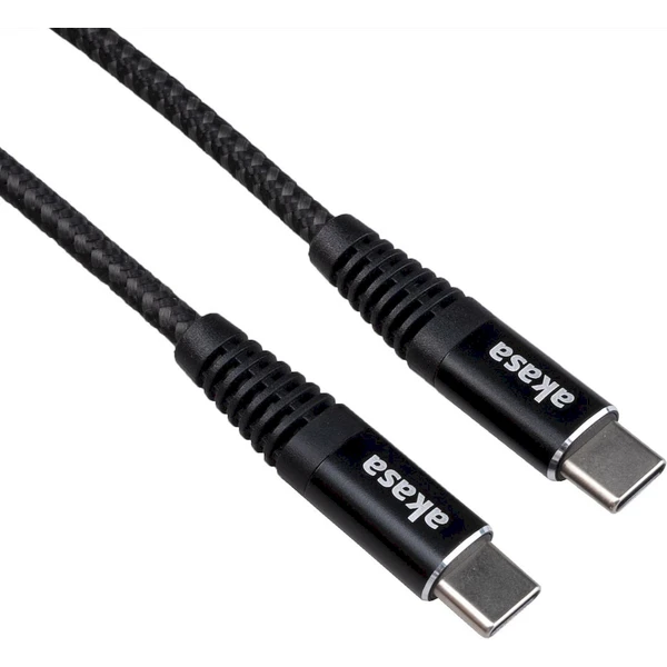 Akasa USB-C/USB-C napájací kábel 100W 1m čierny - Káble a redukcie - Obrázok 2EHK000K01
