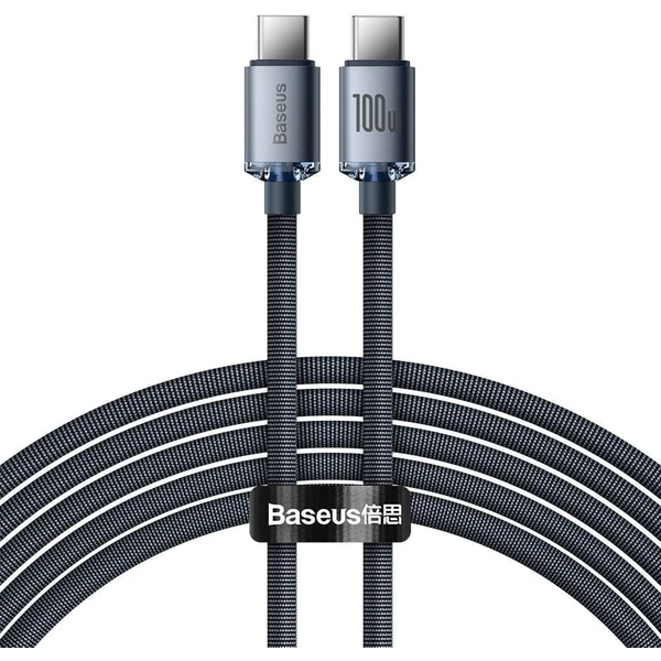 Baseus CAJY000701 Crystal Shine Series Dátový Kábel USB-C - USB-C 100W 2m Black - Káble - Hlavný obrázok