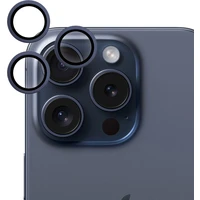 Epico hliníkové ochranné sklo na šošovky fotoaparátu pre iPhone 15 Pro / 15 Pro Max modrá - Ochranné fólie a sklo