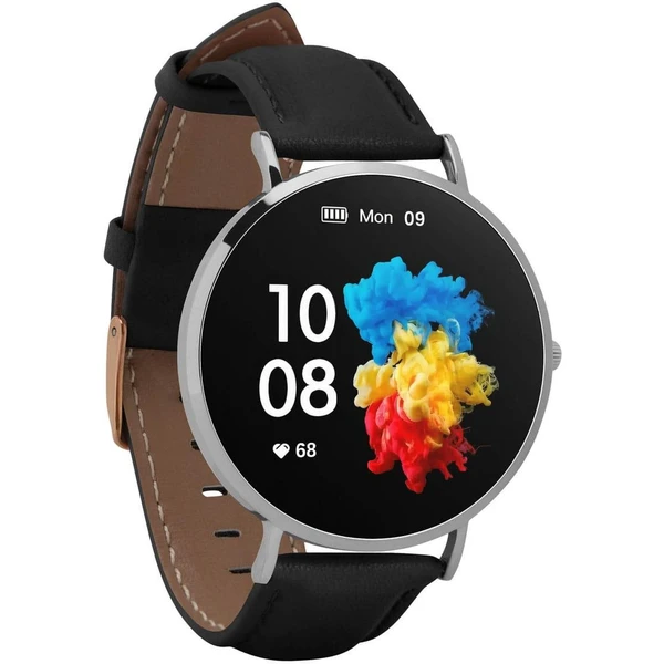 Garett Smartwatch Verona strieborná, čierny remienok - Inteligentné hodinky - Obrázok 2FEM300401