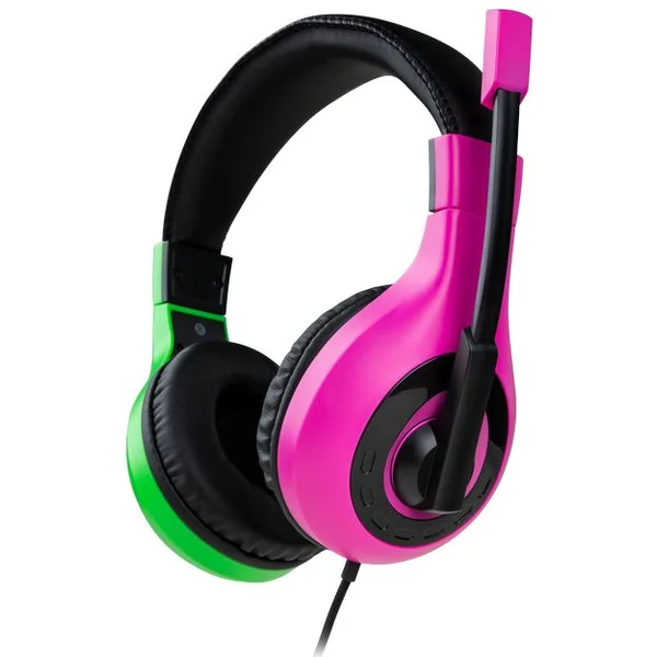 Headset Bigben Wired Stereo Pink + Green (Switch) - Slúchadlá - Hlavný obrázok