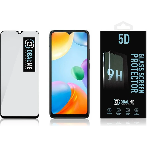 Obal:Me 5D tvrdené sklo Xiaomi Redmi 10C čierne - Ochranné fólie a sklo - Obrázok 2HK6000701