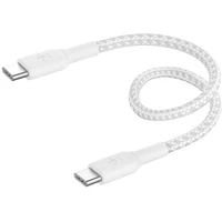 Belkin BOOST Charge spletený napájací kábel USB-C/USB-C 60W 0,15m biely - Káble a redukcie