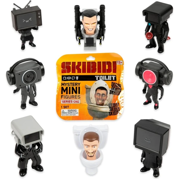 Minifigúrka Bonker Toys Skibidi Toilet Series 1 - 6 cm - Figúrky - Obrázok 2KIF000N01