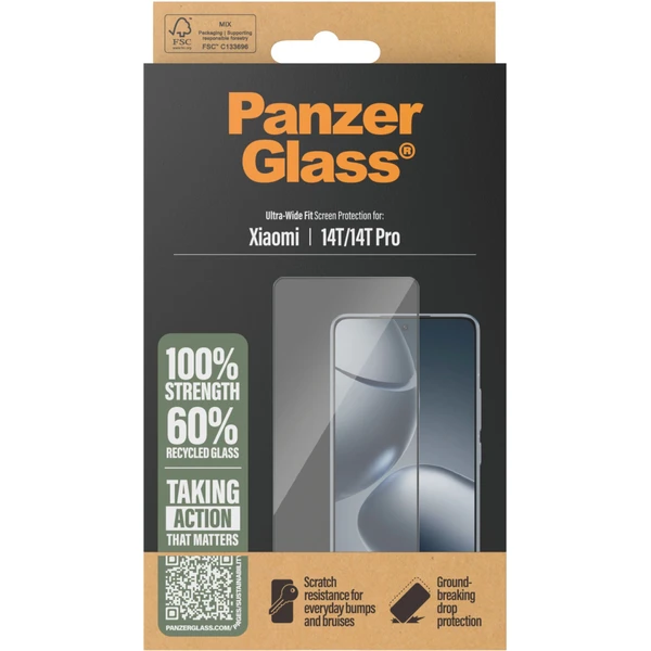 PanzerGlass® Ultra-Wide Fit sklo Xiaomi 14T/14T Pro 5G čierne - Ochranné fólie a sklo - Obrázok 2KPE000N01