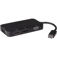 PremiumCord redukcia DisplayPort -> DisplayPort/HDMI/DVI-I/VGA 0,2, čierna - Káble a redukcie