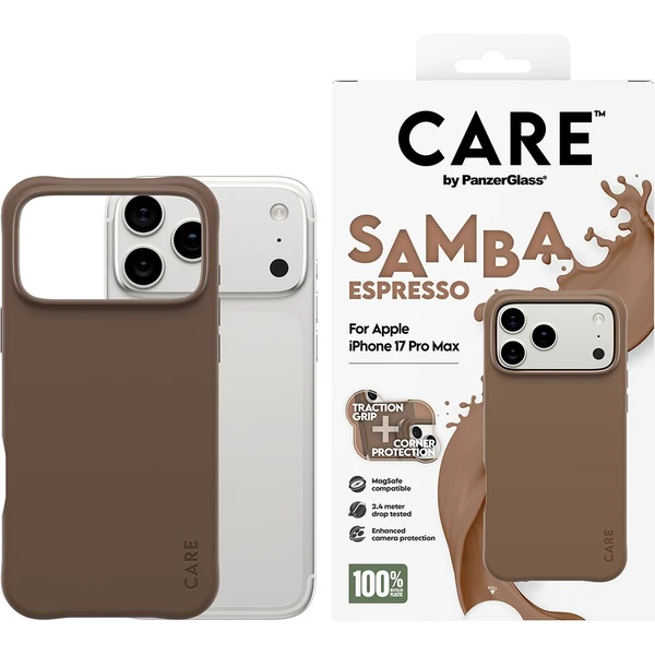 PanzerGlass® CARE Samba kryt s MagSafe Apple iPhone 17 Pro Max Espresso - Puzdra - Obrázok 2NDH000K01