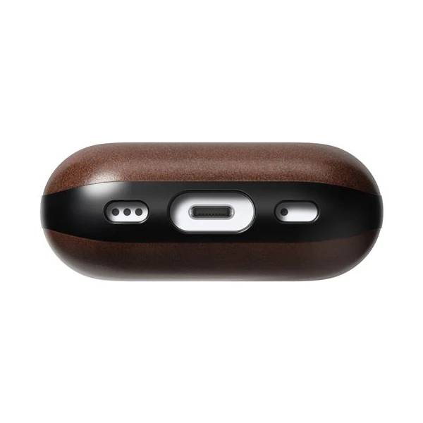 Nomad Modern Leather puzdro AirPods Pro 2. generácie tmavo hnedé - Puzdra - Obrázok 2NH5000N01