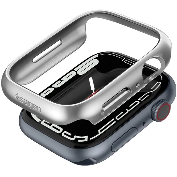 Spigen Thin Fit puzdro Apple Watch 9/8/7 (45mm) grafitové - Puzdra - Hlavný obrázok