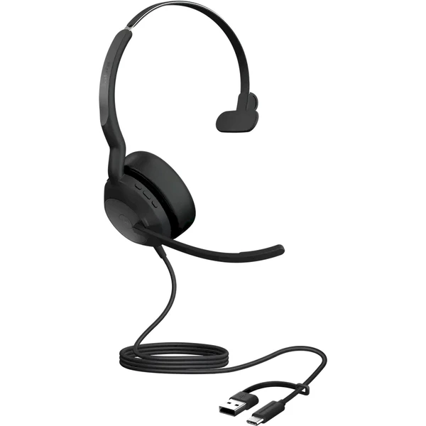 Jabra Evolve2 50 USB-C/A MS Mono slúchadlá čierna - Slúchadlá - Obrázok 2P4J000K01