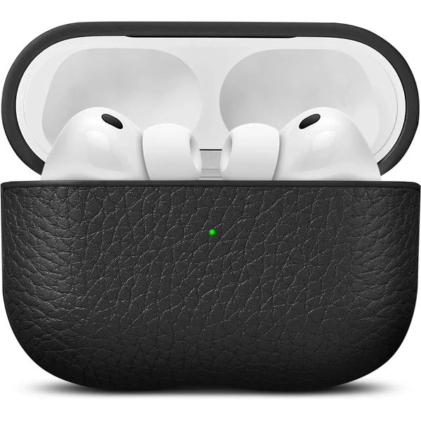 Woolnut Leather kožené puzdro pre AirPods Pro 3. generácia čierne - Puzdra - Hlavný obrázok