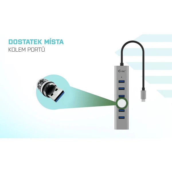 i-tec USB-C Charging Metal HUB 7 Port - USB huby - Obrázok 2QUG100501