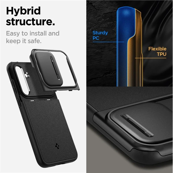 Spigen Optik Armor kryt Samsung Galaxy S23 FE čierny - Puzdra - Obrázok 2QV3000N01