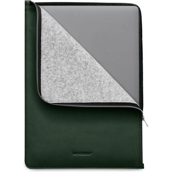 E-shop Woolnut Leather Folio kožené puzdro MacBook Air 15" tmavozelené