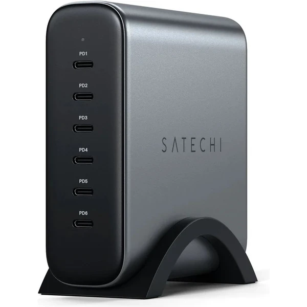 Satechi 200W 6x USB-C nabíjací adaptér sivý - Nabíjačky - Hlavný obrázok
