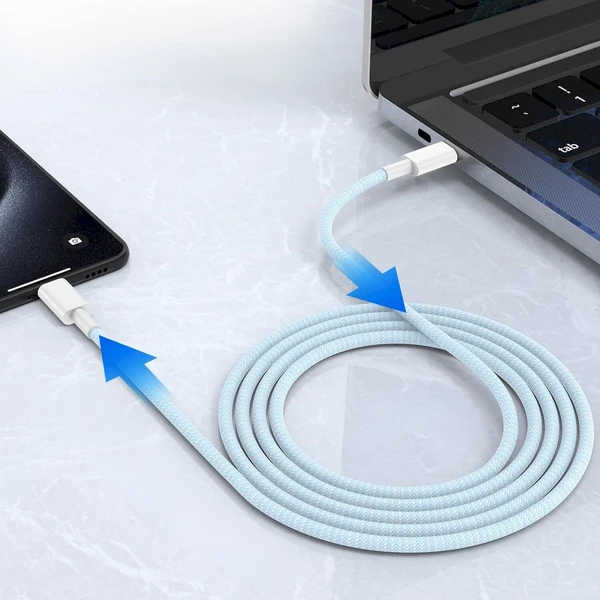 Cubenest zapletený USB-C/USB-C napájací kábel 60W 1m farebné 4ks - Káble a redukcie - Obrázok 2SD5000O01