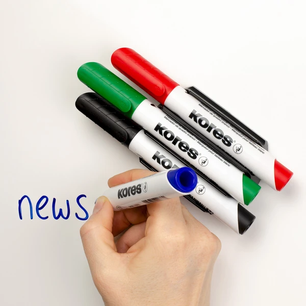 Kores K-MARKER popisovače na biele tabule a flipcharty s okrúhlym hrotom 4 farby - Popisovače - Obrázok 2T7H000K01