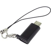 PremiumCord USB-C/MicroUSB-B redukcia čierna OTG - Káble a redukcie