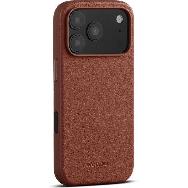 E-shop Woolnut MagSafe kožený kryt iPhone 17 Pro hnedý