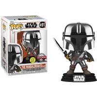 Funko POP! #491 Star Wars: Mandalorian - Mando with Dark Saber (GITD) (Special Edition) - Funko POP!